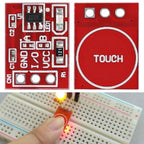 20pcs TTP223 Capacitive Touch Button with Self-Locking Capability and Standard Pinout for Breadboard and PCB Mounting