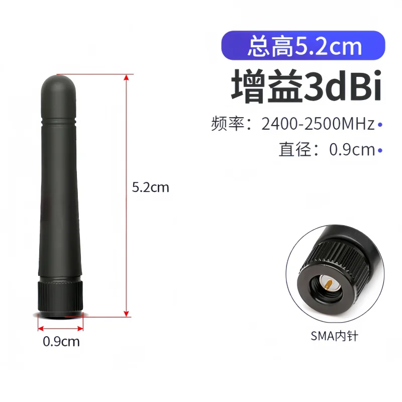 2.4G Antenna Zigbee Mini Stick Smart Home Bluetooth Router Network Card 2.4GHz WIFI Aerial 3dBi RP-SMA Male/Female
