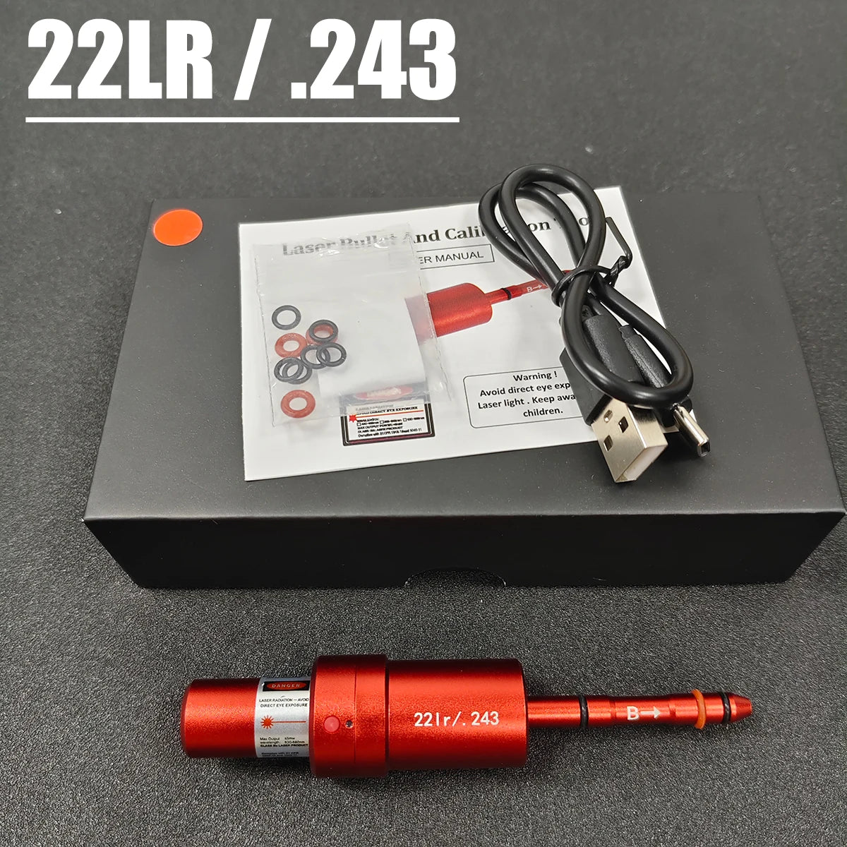 Tactical Dual-purpose Magnetic Suction 22LR 9mm 7.62x39 12GA Laser Training Bullet Red Dot Bore Sight Laser Dry Fire Snap Caps