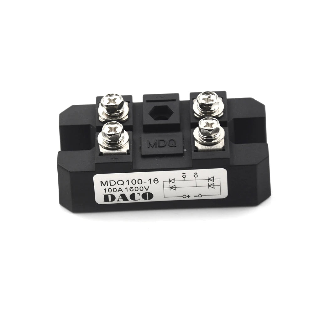 1 Pcs High Power Bridge Rectifier 100A Single Phase Diode Bridge Rectifier 4 Terminal 1600V Diode Bridge Rectifier Module