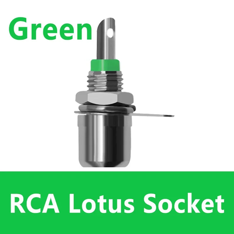 20/100/500PCS RCA Panel Mount Connector RCA Female Socket Adapter RCA  Audio Socket Plug Connector Bulkhead Nickel Plated
