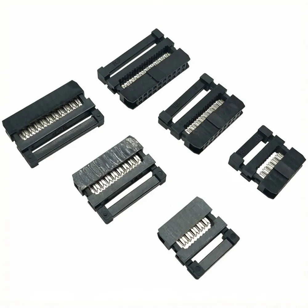 5Pcs 2.0MM Pitch FC 6/8/10/12/14/16/20/24/26/30/34/40 Pin Female IDC Socket Crimping Connector Ribbon Cable Socket