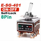 High Current Toggle Switch 2/3/4/6/8/9/12Pin Self Reset/Self-locking Switch Copper Pin 32A 250VAC Push Button Switch
