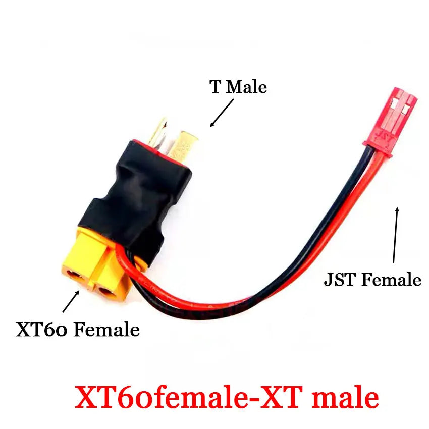 XT60 XT T Plug Female to Male JST Male / Female Adapter For RC Helicopter Quadcopter LiPo Battery Plug Connector