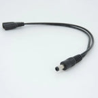 10A 18awg 19V 24V 12V 2 Way DC 1 Male to 2 Male Female Splitter Connector Power Supply Adapter Extension Cable 5.5x2.1mm Plug M