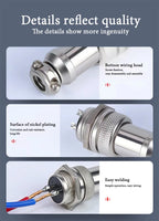 5Pcs GX12 Connector Nut Type 2/3/4/5/6/7 Pin Male Female 12mm Circular Aviation Connector Plug Panel Mount Socket Plug