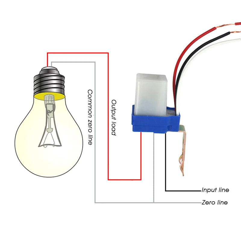 Automatic On Off Photocell Street Lamp Light Switch Controller 110V 220V 24V 12V 10A Photo Control Photoswitch Sensor Switch
