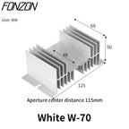 1 Pcs 10A-40A New Type Single-Phase Solid State Relay SSR Aluminum Fin Heat Sink Suitable For SSR-10DA/25DA/40DA