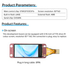 STM32F103C8T6 Development Board 0.96-inch LCD TFT Screen STM32  ARM Microcontroller Module Type C Interface