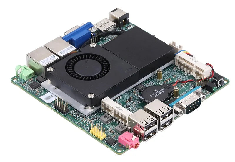 Qotom Nano ITX Motherboard MB2U213-0300 Series CPU Celeron 1007U/ Core i3-3217U/ i5-3427U onboard, dual LAN Mini Mainboard X86