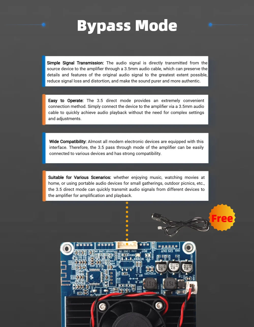 BDM8-A  TPA3255 2x300W HIFI Digital Power Class D Amplifier Board High-power 2.0 Channel Stereo
