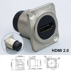 YanXI 1pc Round Socket Module D Type RJ45 Straight Through Network Type-C USB2.0 USB3.0 Connector Panel Mounting HDMI-Jack CAT6