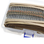 2500pcs Resistor Kit, 1/4W 5% Tolerance Carbon Film Resistors 1 Ohm-10M Ohm 50 Types 10R 39R 680R 56K 470K 3.3M 4.7M Ohm