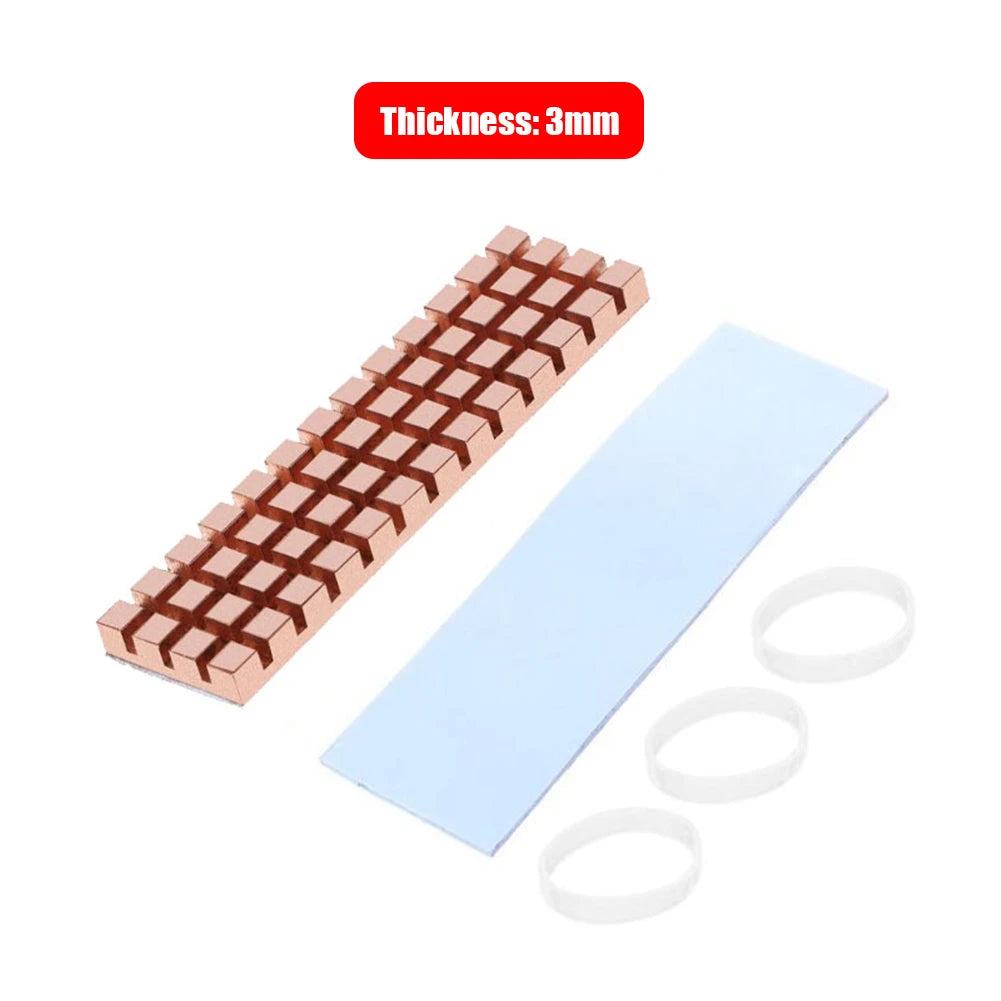 PC Notebook SSD Heat Sink PCI-E NVME NGFF M2 2280 Solid State Hard Disk Heatsink Computer Cooler Copper Radiator Accessories