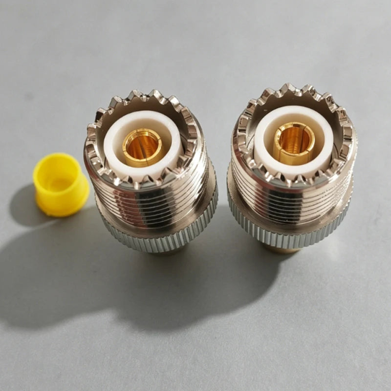 SMA to UHF PL259 SO239 RF Coaxial Adapter Converter Kit 50 Ohm Low Loss Connector for Amateur Radio WiFi/Antenna/Signal Booster