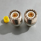 SMA to UHF PL259 SO239 RF Coaxial Adapter Converter Kit 50 Ohm Low Loss Connector for Amateur Radio WiFi/Antenna/Signal Booster