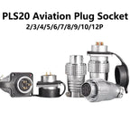 PLS20 Aviation Connector WS20 TP20 Opening Diameter 20mm 2/3/4/5/6/7/8/9/10/12 Pin Male Female Aviation Plug Aviation Socket
