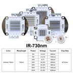 Infrared High Power LED Chips IR 850nm 940nm 730nm 3W 5W10W20W50W 100W Emitter COB integrated Light Lamp Matrix for Night Vision