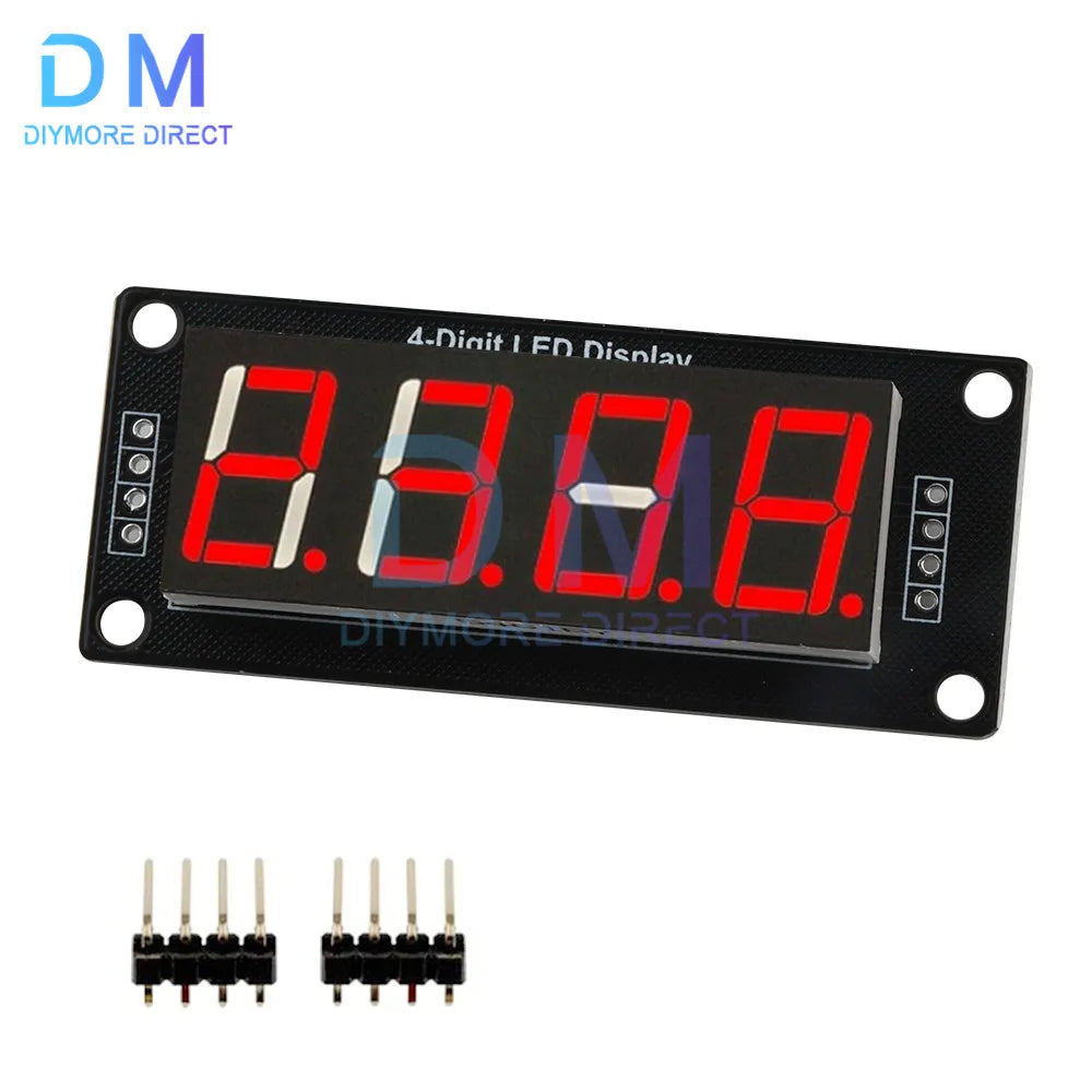 TM1637 LED Display Module for Arduino 4 Digit 7 Segment 0.56 inch Time Clock Indicator Tube Module Red Blue Green Yellow White
