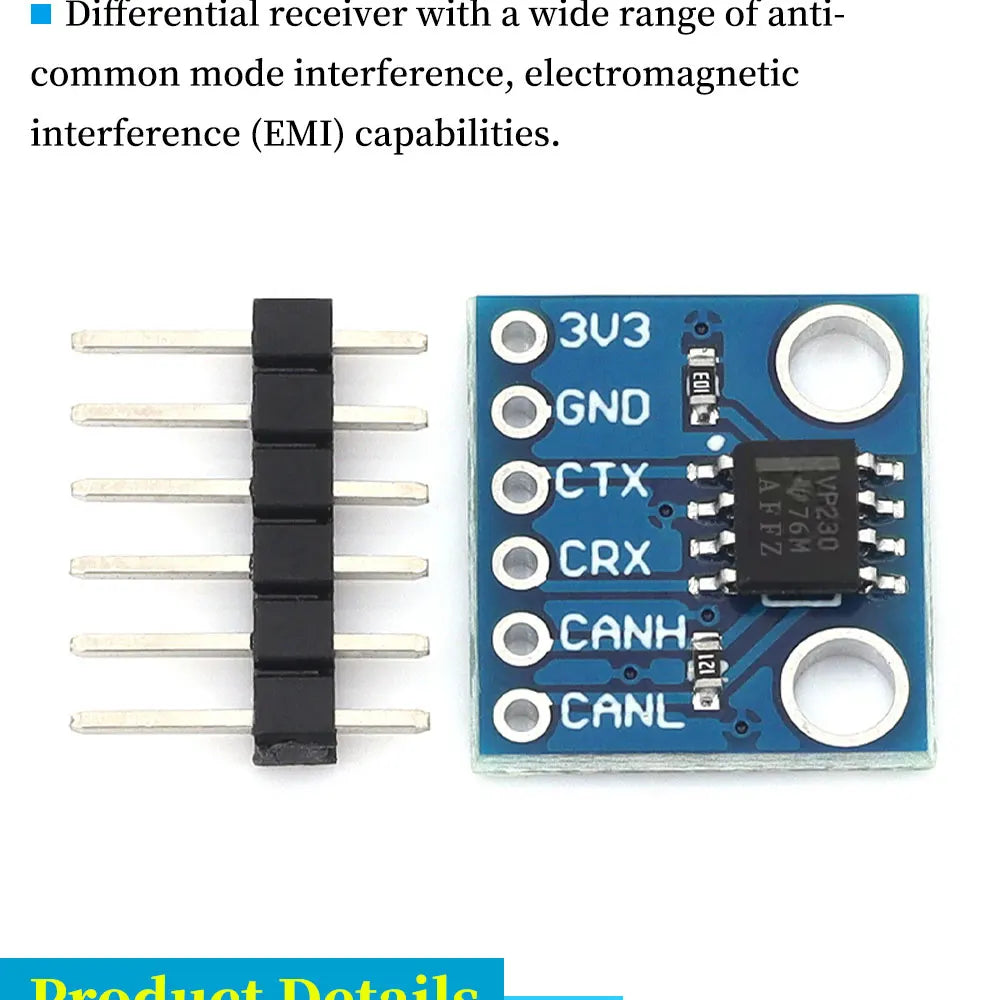 MCU230 bus transceiver SN65HVD230 CAN communication module 230