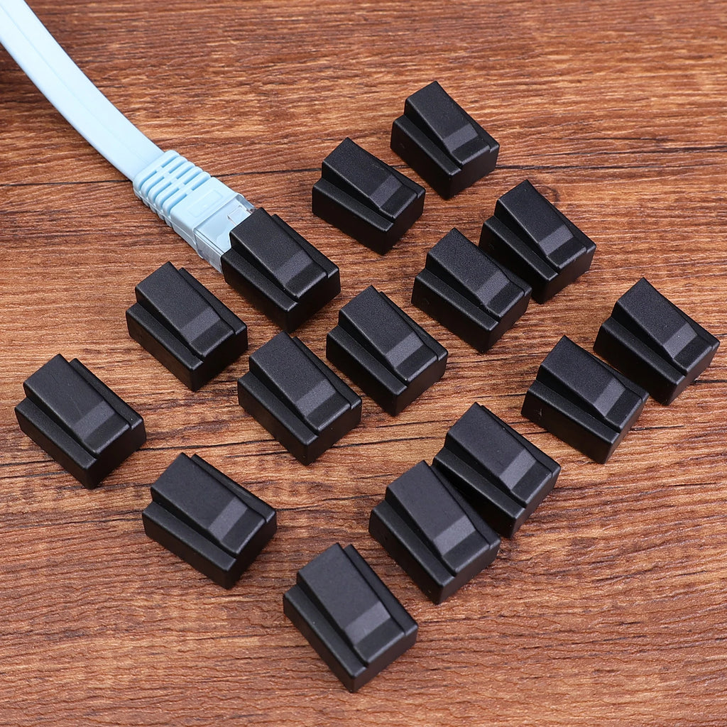 10-100PCS RJ45 Connectors Dust Cover Ethernet Cable Protective Case Cap for RJ45 Pass Through Connector Network Cat6 Cat7