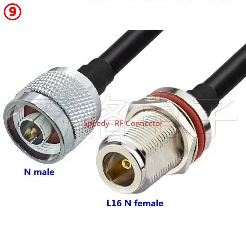 LMR200 LMR-200 Cable SMA To N Type Female Head with Waterproof Ring Antenna Extension Adapter Outdoor Coaxial Radio Frequency RF
