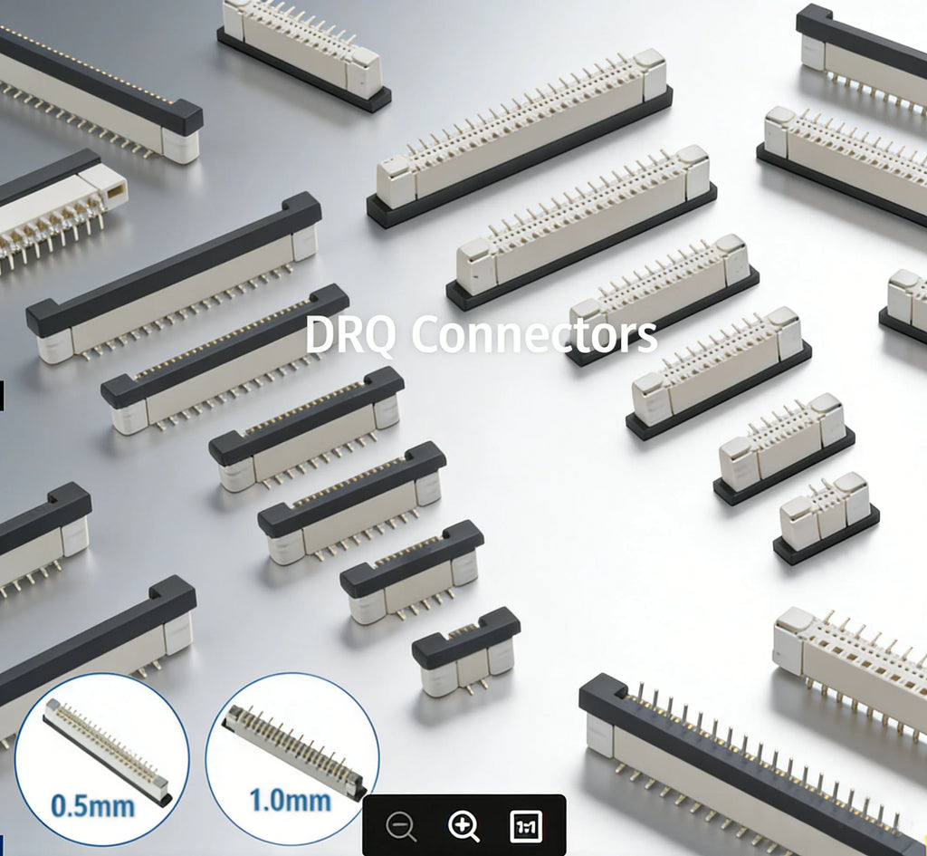 10pcs Fpc Ffc Connector Socket Pitch 0.5mm 1.0mm 4/6/8/10/12/14 16/20/24/30/34/40/50/60 Pin Vertical Type Misalignment Pins Flat