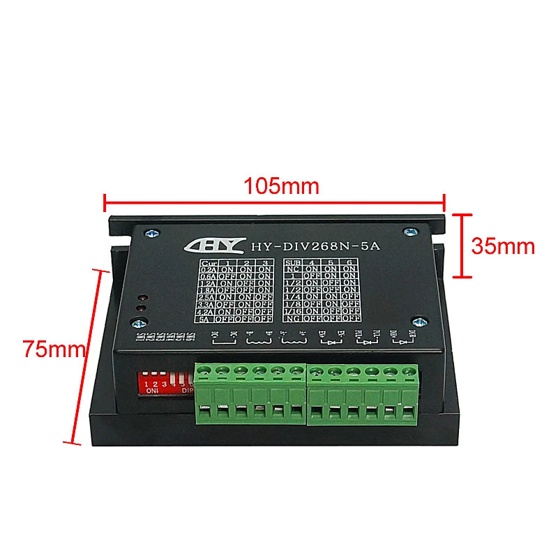 TB6600 HY‑DIV268N‑5A Stepper Motor Driver Controller 0.2‑5A DC12‑48V For CNC Engraving Machine Two Phase Motion Control Module