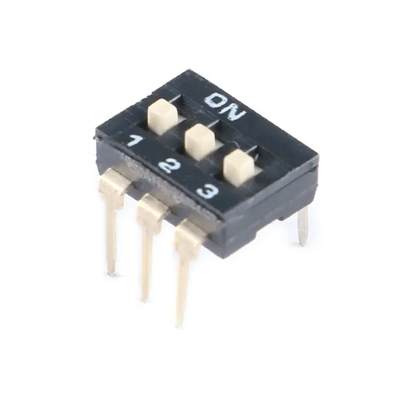 Slide Type SMT SMD Dip Switch Toggle 2.54mm 2Row 4Pin 2 Position/8 Pin 4 Position/ 16Pin 8 Position black Switch Gold Plated Pin