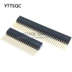2 Piece 2.54mm 2x4P/5P/6P/8P/10P/20P/32P/40 Pin Straight Female Header Stacking Connector Double Row PC104 For Raspberry Mode
