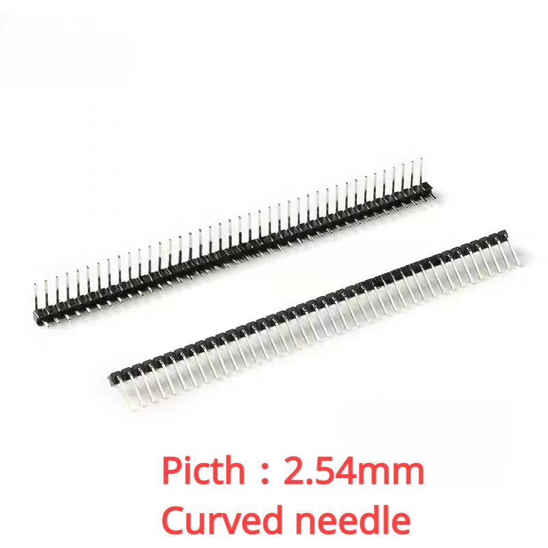 10PCS 1X40 Pin Single Row MALE 2.54MM PITCH 11MM/15MM/17MM/21MM/25MM LONG PIN Header Connector Strip 1X40pin 1*40 40P 40Pin