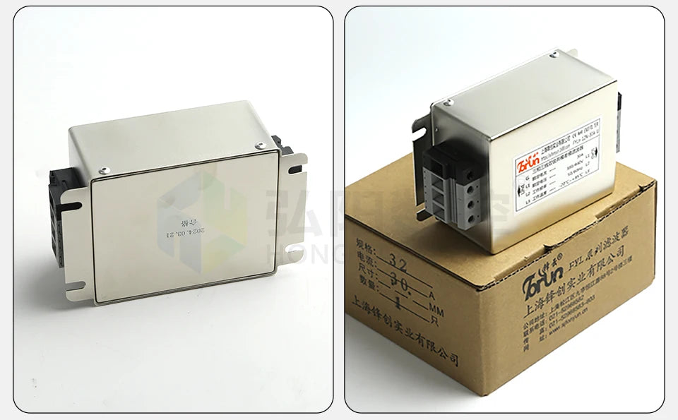 EMI Power Filter Fyln-12N-30A-U Universal 3-Phase Filter 30A 380V AC Power Electromagnetic Inverter Servo Filter