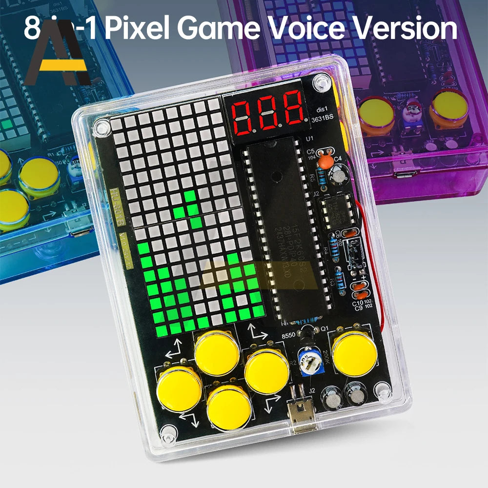 DIY Game Kit Retro Classic Electronic Production Kit Soldering Welding Tranning Set Snake Plane Racing Mini Pixel Game Console