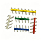 50pcs 2.54mm Male Pin Header 1X2/3/4/5/6/7/8/10/15/20/40Pin Colorful PCB Board Spacer Gold/Nickel-plated Copper Pin Long 11.5mm