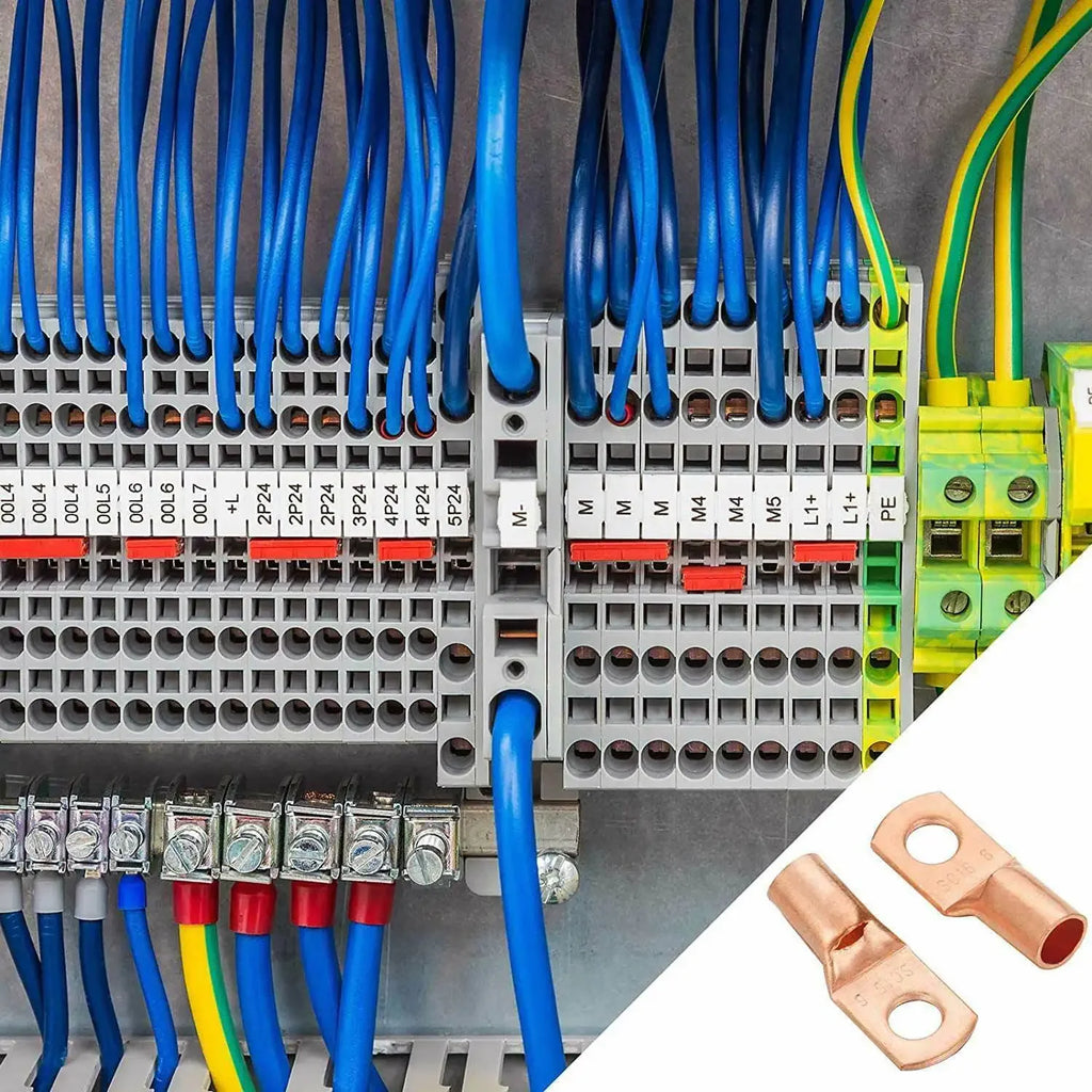 10/25/50/100pcs Copper Lug Ring Wire Connectors Bare Cable Electric Crimp Terminal SC6-6 SC6-8 SC10-6 SC10-8 SC16-6 SC25-6