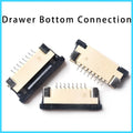 10pcs FPC FFC socket Connector 0.5mm 1mm Pitch Flat Cable Flip bottom connection 4/5/6/8/10/12/14/16/20/22/24/30/34/40/50P