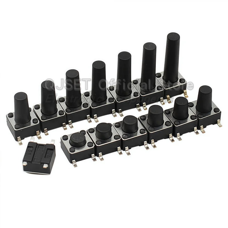 20pcs SMD Tactile Switch 6*6*4.3mm 6x6x5/6/7/8/9/10/11/12/13/14mm 6X6 4-Pin SMT Induction Oven Touch Tactile Button Micro Switch