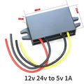 12V 24V to 5V 50A-1A Step Down Voltage Converter Voltage Reducer DC Converter Regulator 12 Volt to 5 Volt Buck Power Supply