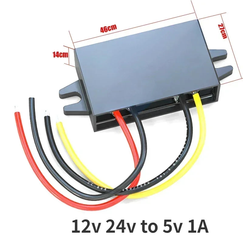 12V 24V to 5V 50A-1A Step Down Voltage Converter Voltage Reducer DC Converter Regulator 12 Volt to 5 Volt Buck Power Supply
