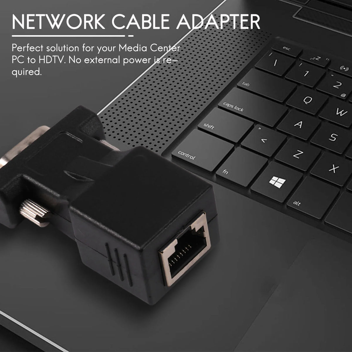 Highly Recommended-VGA Extender Male To LAN CAT5 CAT6 RJ45 Network Cable Adapter