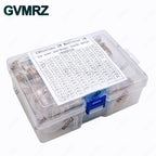 1/4W 1/8W 1/2W 1W 2W Metal Film Resistor Kit 130 Values 0.125W 0.25W 0.5W 1% Resistance Assortment Assorted Set Box