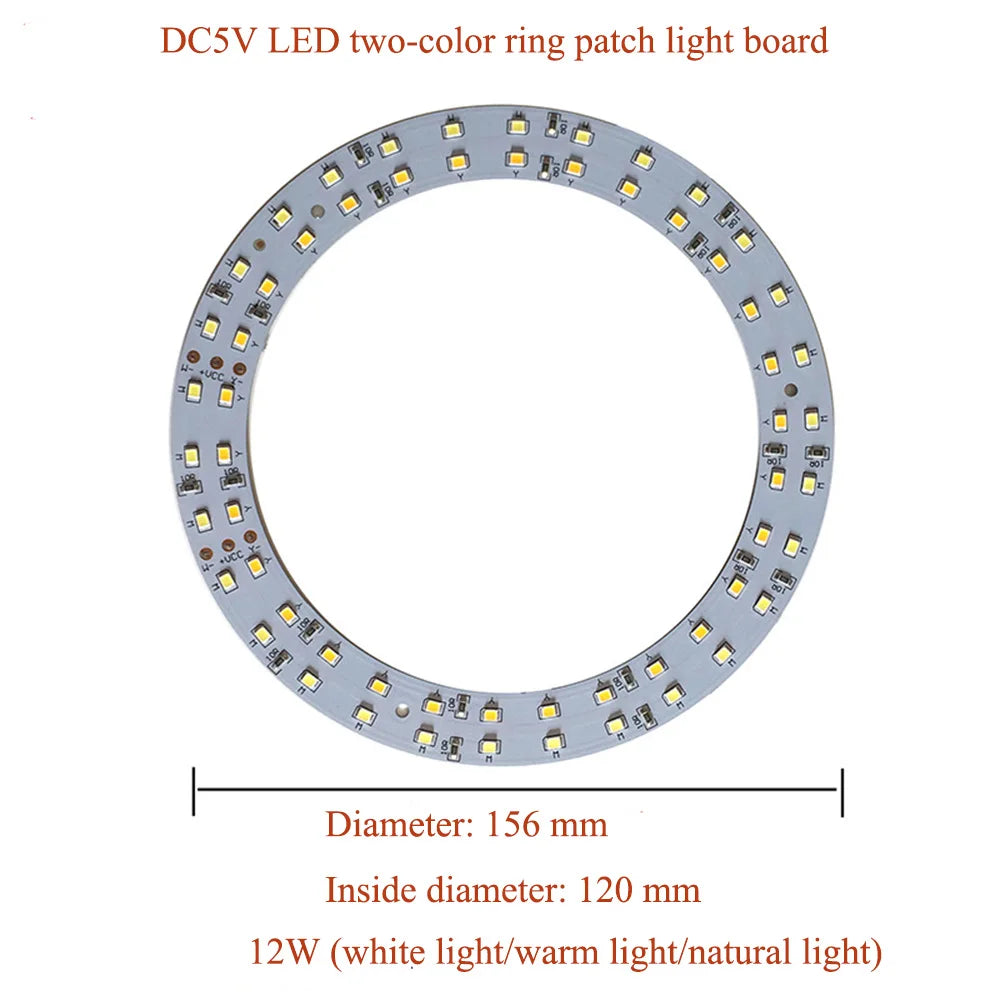 DC5V Dimmable LED Chip 5W-30W Surface Light Source SMD 5730 LED Light Beads DIY Tricolor Adjustable LED Bulb White Warm White