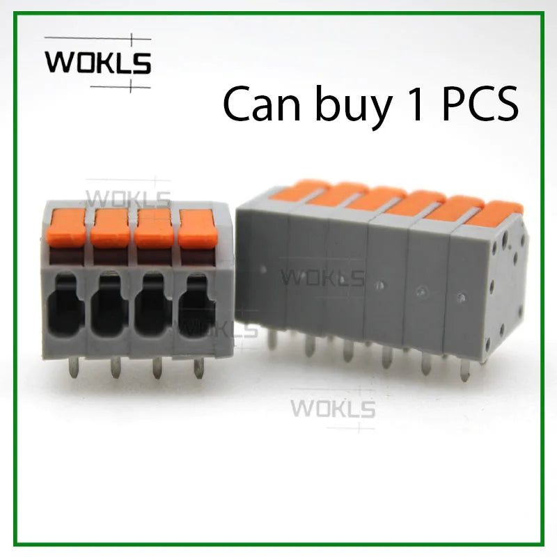 50Pcs/100PCS PCB terminal block DA803 2601 1.5 mm² spacing 3.5 mm pitch gray 2601-1102 3 4 5 6