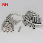 BN Copper Electrical Wire Cable Connection Crimp Sleeve Tubular Ferrule Lug Connector Non-Insulated Tube Butt Splices Terminal