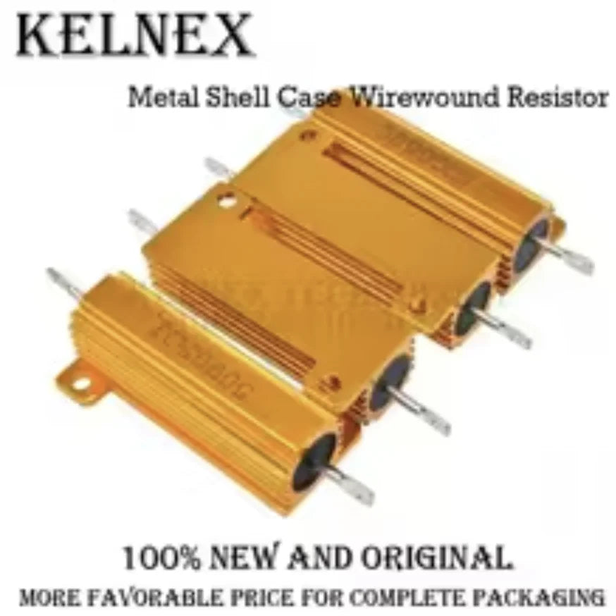 50W 100W Aluminum Power Metal Shell Case Wirewound Resistor 0.01R 100K 1 4 6 7 8 10 20 200 500 1K 3.3K 10K ohm resistance RX24