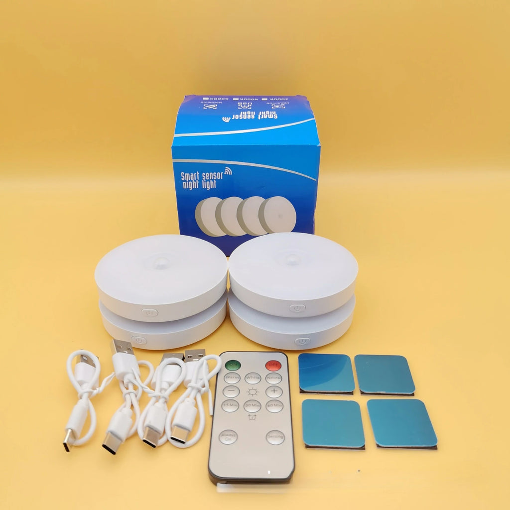 Three-color remote control induction night light can be used for wine cabinets, wardrobes, stairs, display cabinets, kitchens