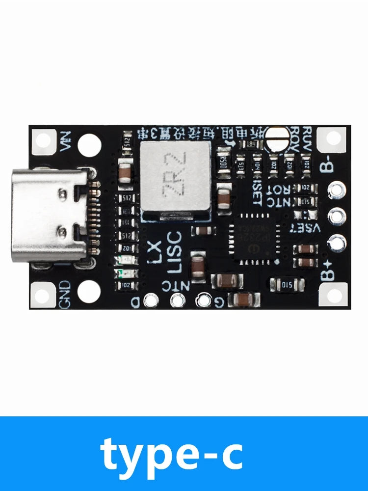 Lithium Battery Charging Boost Module with Balanced Support, Fast Charge with Indicator, 2S, 3S, Type-C BMS, 15W, 8.4V, 12.6V,