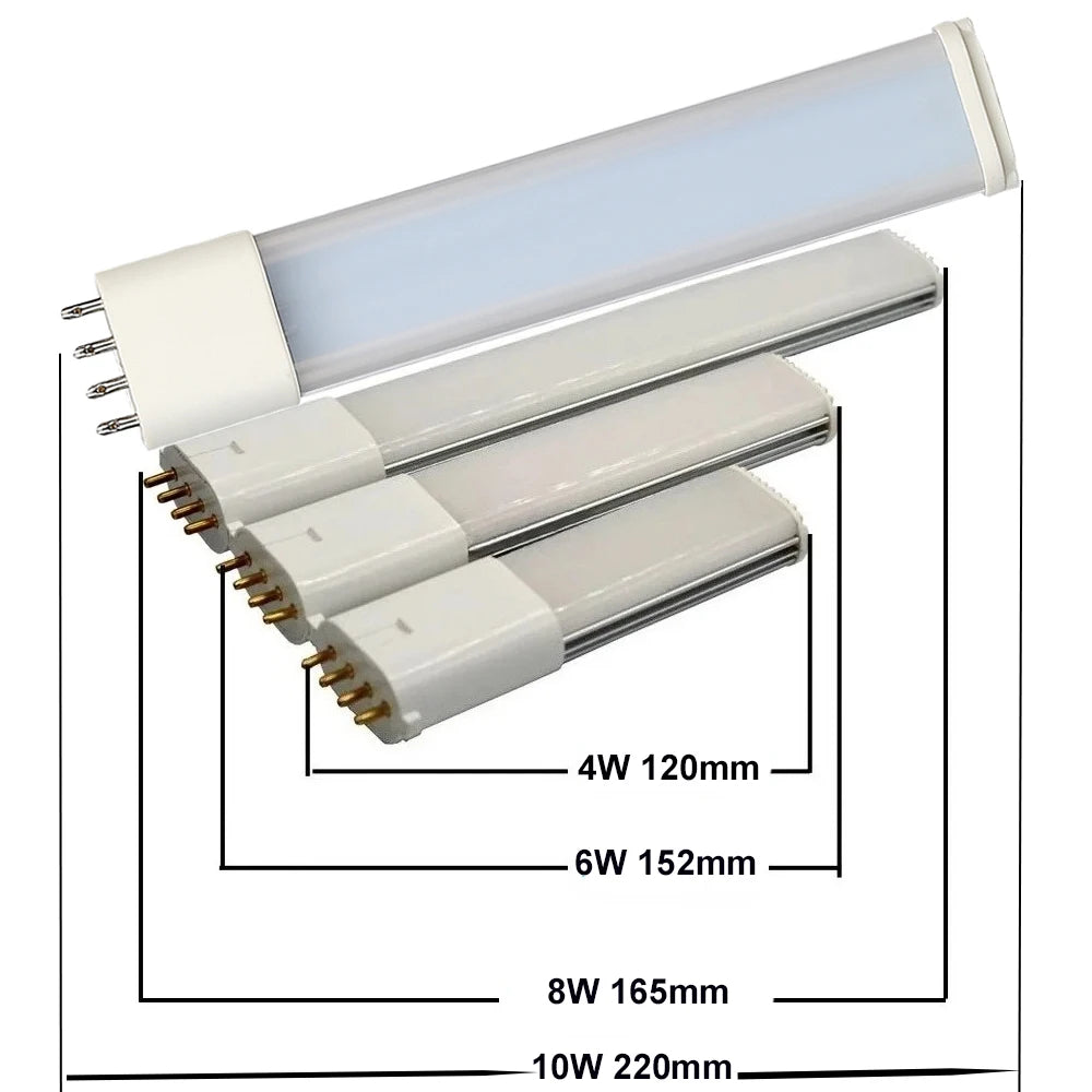2G7 4W/120mm 6W/152mm 7W/165mm 10W/220mm 4P Table Desk Read Bar Tube Light Indoor Horizontal Plug LED Bulb Replace 15W20W25W CFL