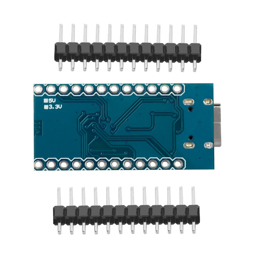 Pro Micro ATMEGA32U4 5V 16MHz Development Board Type‑C Interface 12 Digital I/O 4‑Channel 10‑bit ADC 5 PWM Pins with Pin Headers for Arduino IDE Project