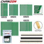 FR4 Double Sided PCB Board Tinned ( 2X8 3X7 4X6 5X7 7x9 cm ) Circuit Perfboard 2.54mm 40 Pins Male Female Pin Header Gold Plated